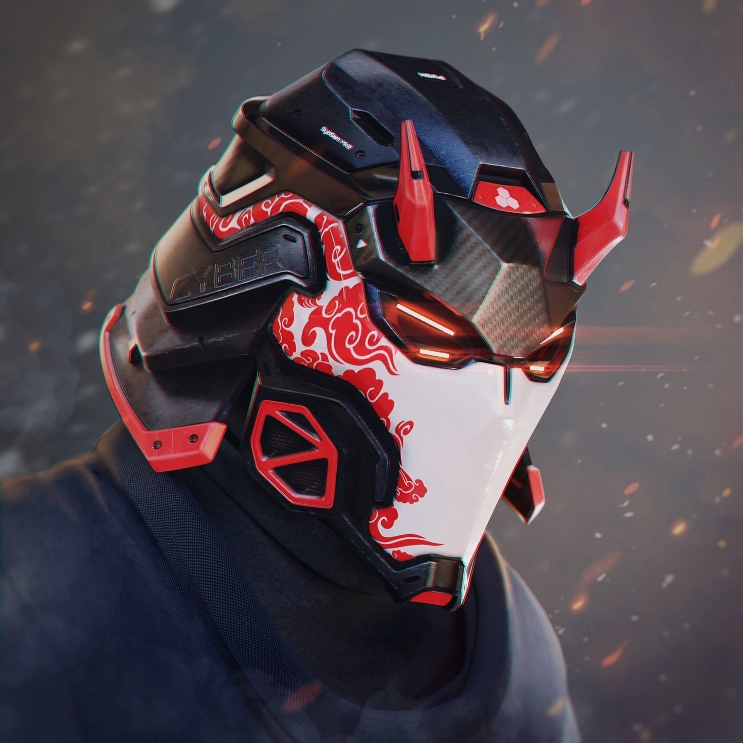 Cyber Samurai - cosplay helmet
