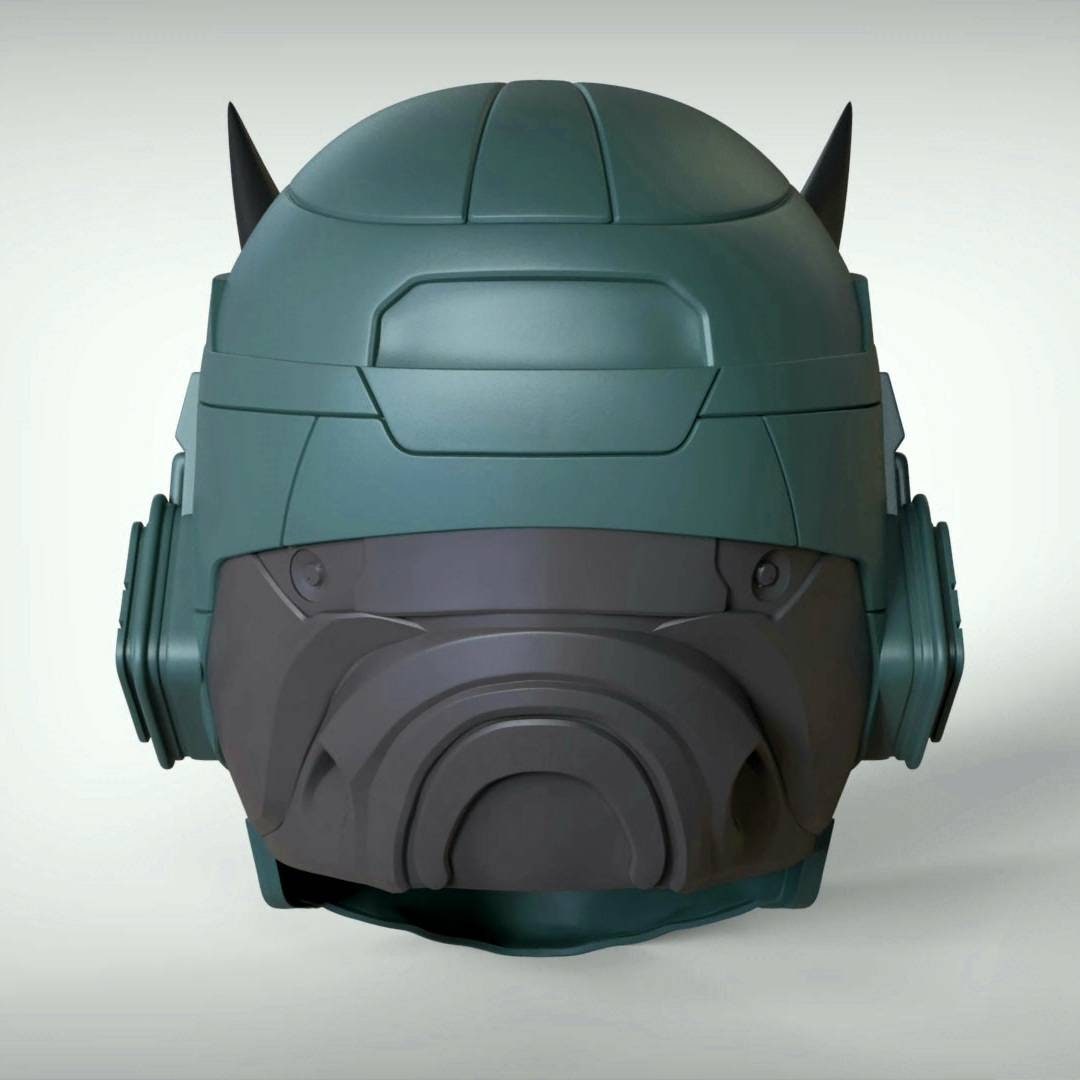 Cyber skull helmet 3d printed