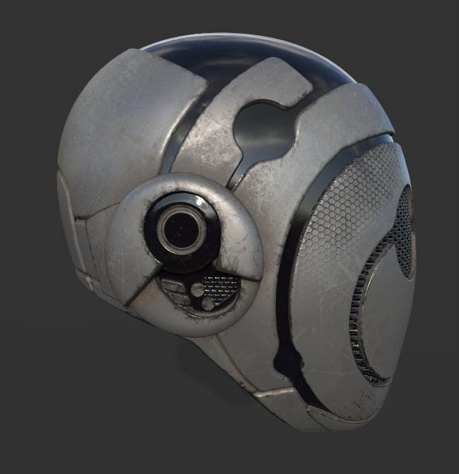 Murderbot cosplay helmet