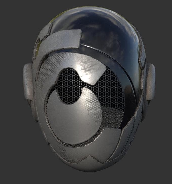 Murderbot cosplay helmet