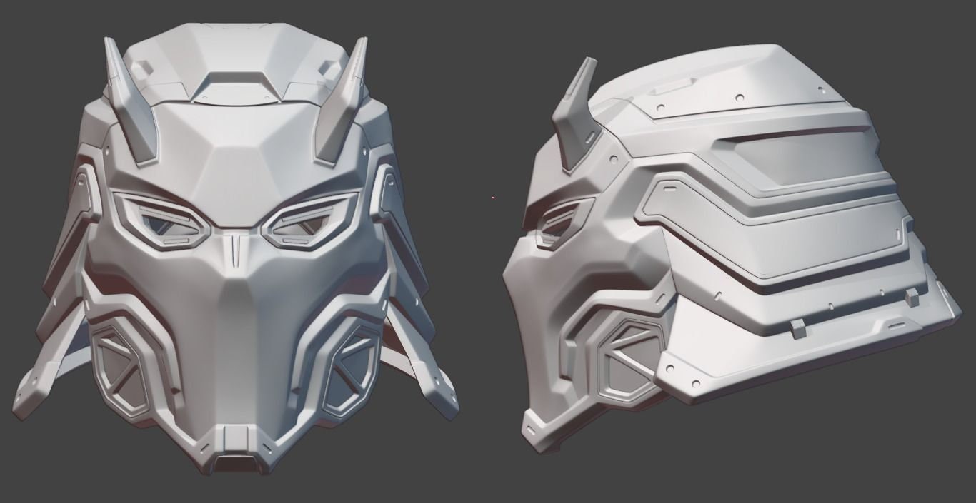 Cyber Samurai - cosplay helmet